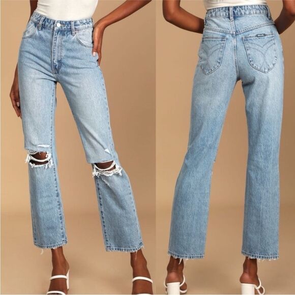ROLLA'S Denim - ROLLA'S Light Blue Straight Leg Jeans